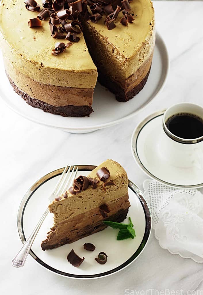 Chocolate Amaretto-Espresso Mousse Cake