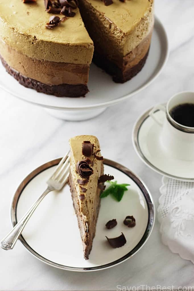 Chocolate Amaretto-Espresso Mousse Cake