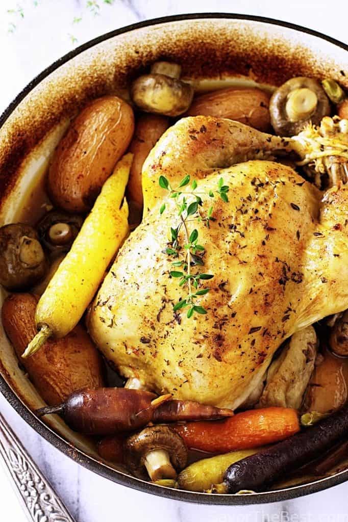 Pot Roasted Herb Chicken