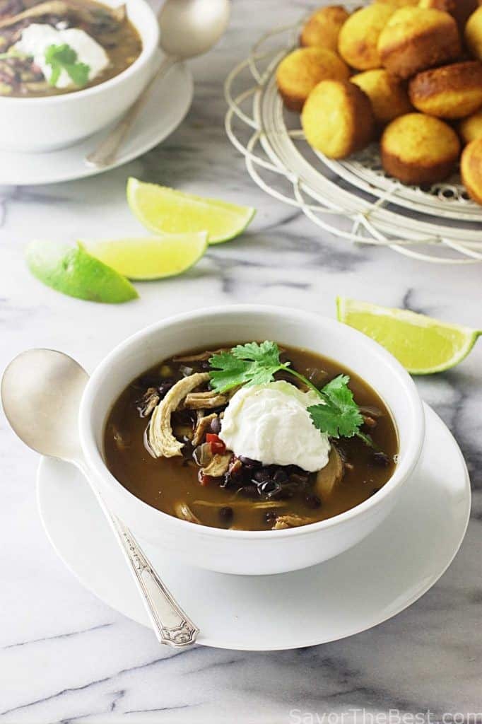 Southwest Black Bean-Chicken Soup - Savor the Best