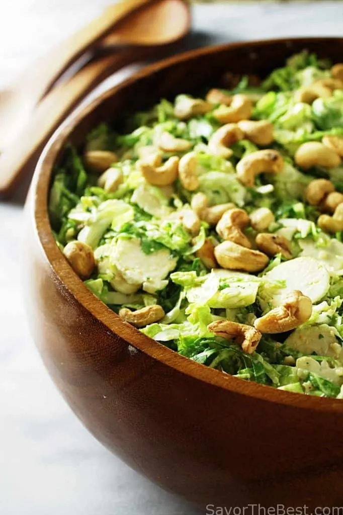 Shaved Brussels Sprout Salad With Caesar Dressing