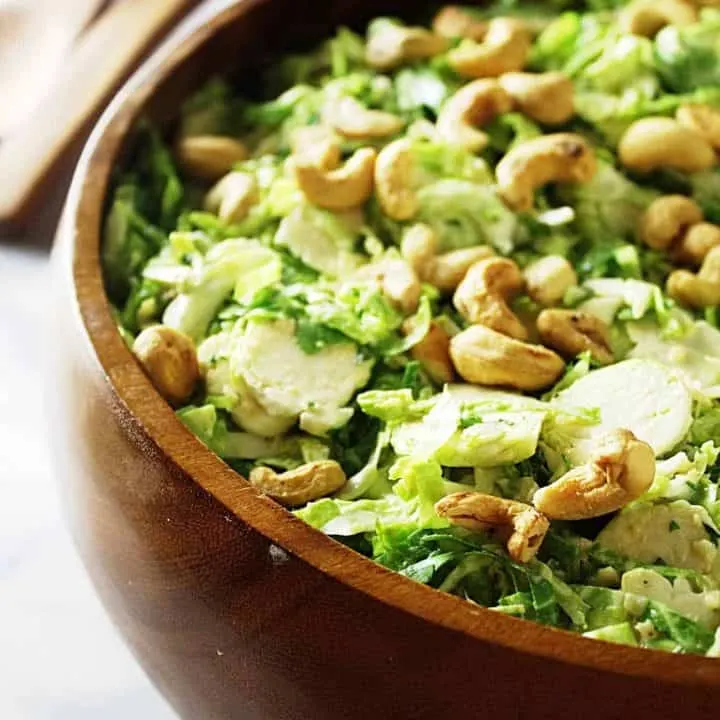 Shaved Brussels Sprout Salad With Caesar Dressing