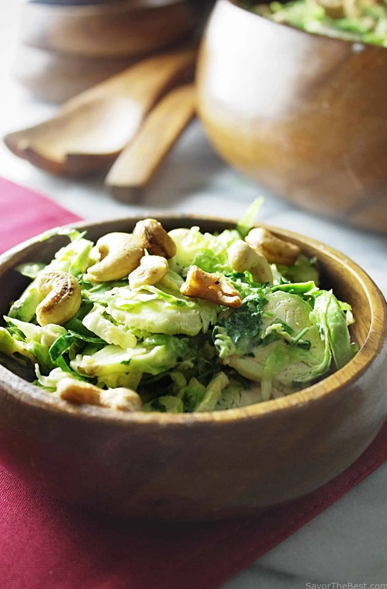 Shaved Brussels Sprout Salad With Caesar Dressing