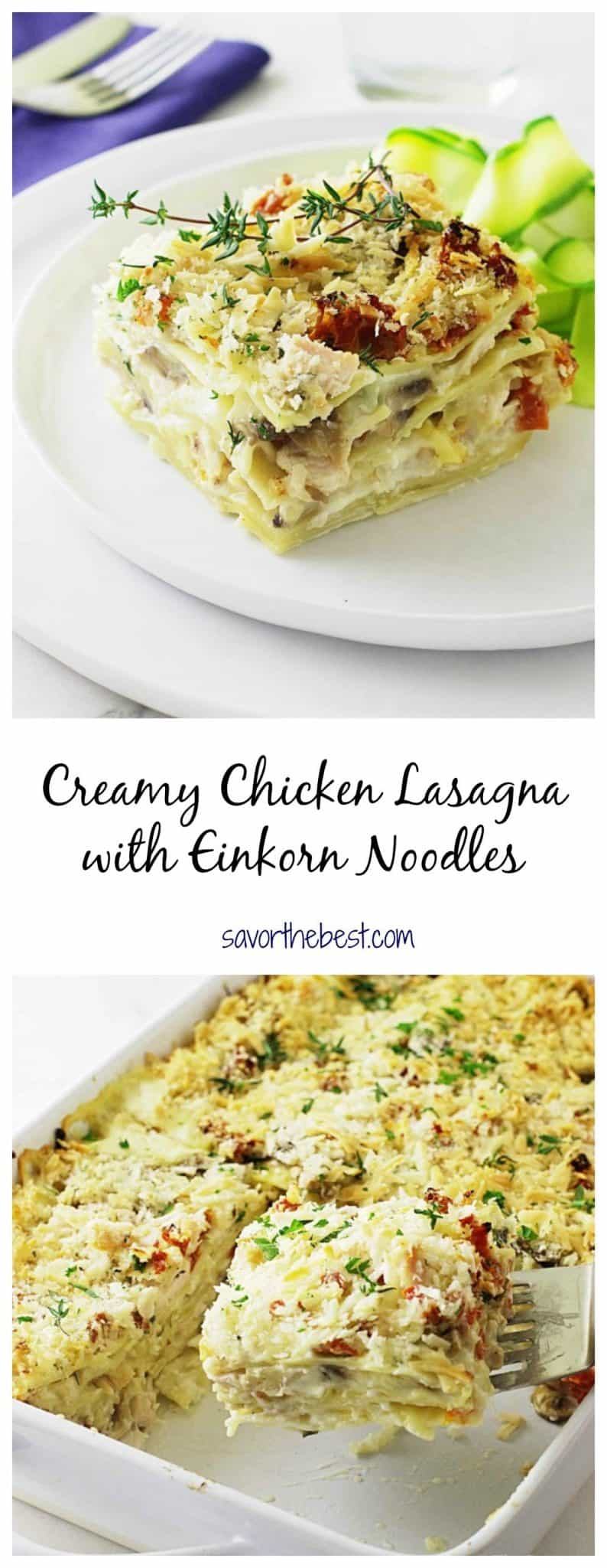 Creamy Chicken Lasagna with Einkorn Noodles - Savor the Best