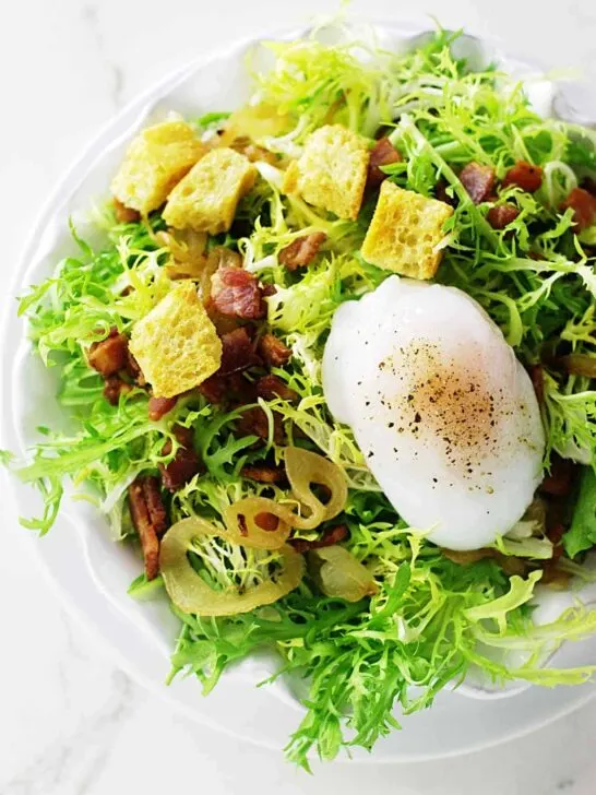 Salade Lyonnaise with Poached Duck Egg