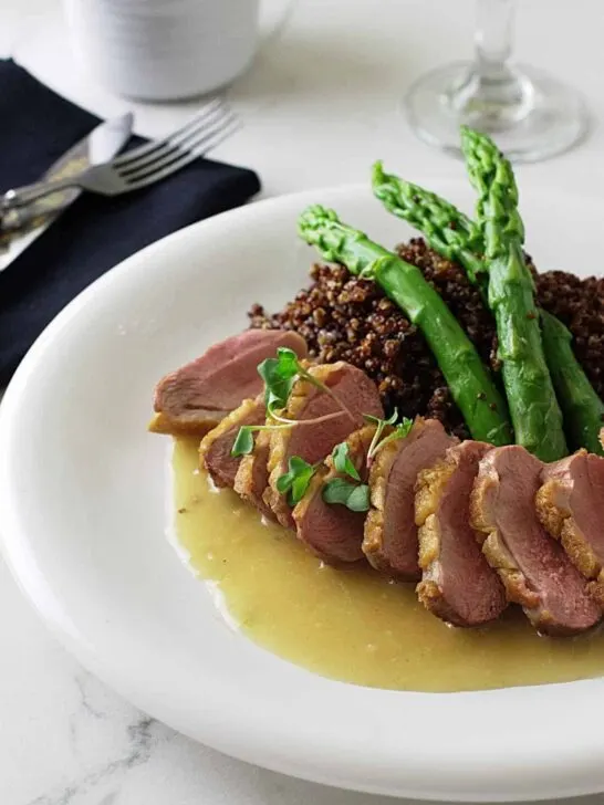 Roasted Duck Breast with Ginger-Rum Sauce