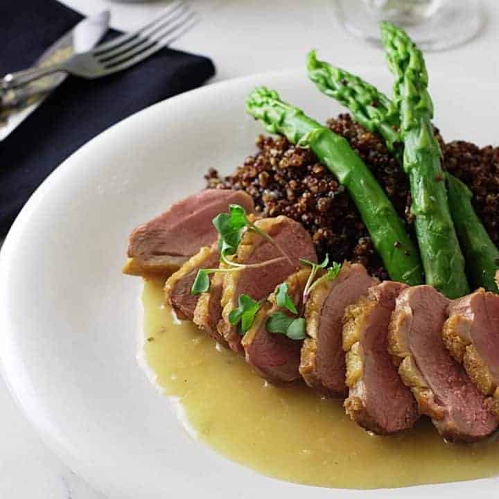 Roasted Duck Breast with Ginger-Rum Sauce
