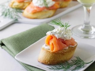 Mascarpone and Smoked Salmon Bruschetta