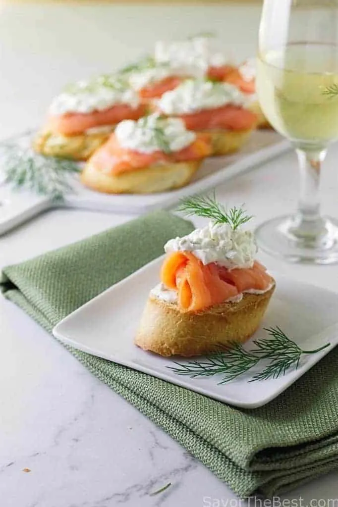 Mascarpone and Smoked Salmon Bruschetta