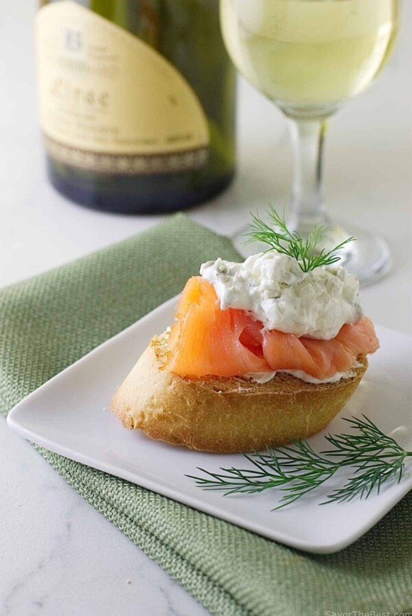 Mascarpone and Smoked Salmon Bruschetta