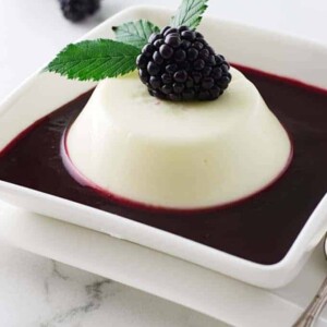 Blackberry Soup with Buttermilk Custards