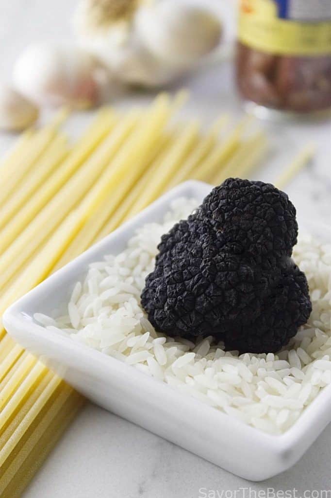 Black Truffles with Pasta Strands