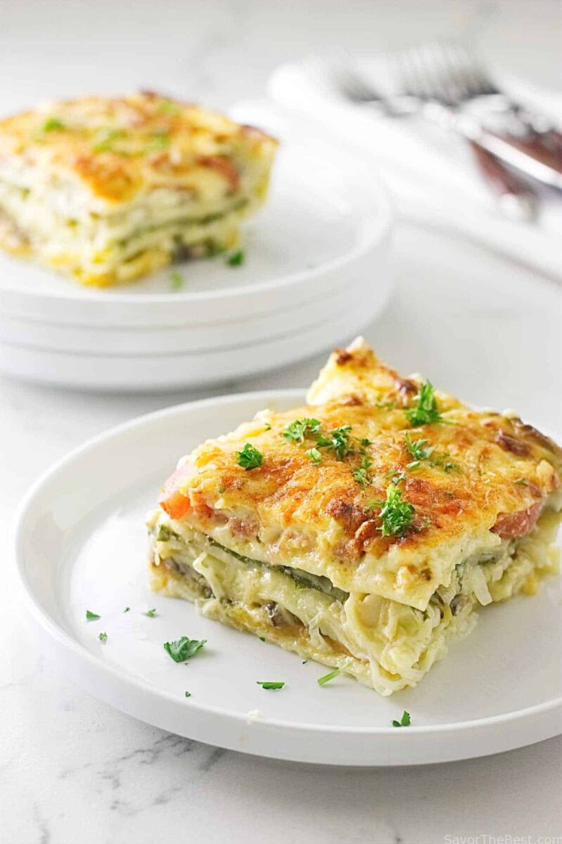 Vegetable Lasagna with White Sauce - Savor the Best