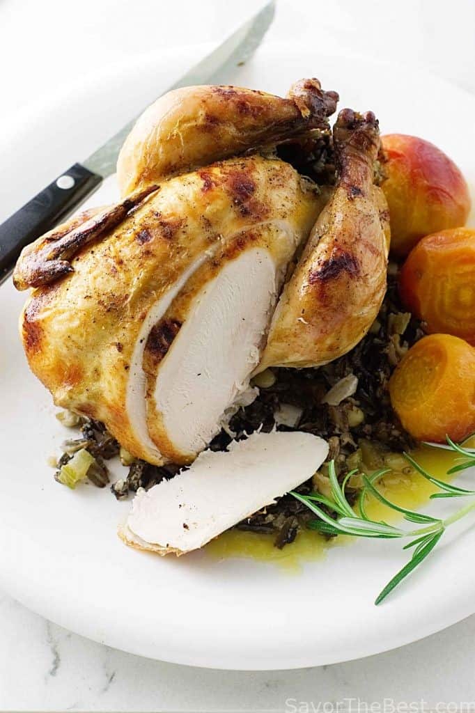 Roasted Cornish Game Hens & Wild Rice-Fig Stuffing - Savor the Best