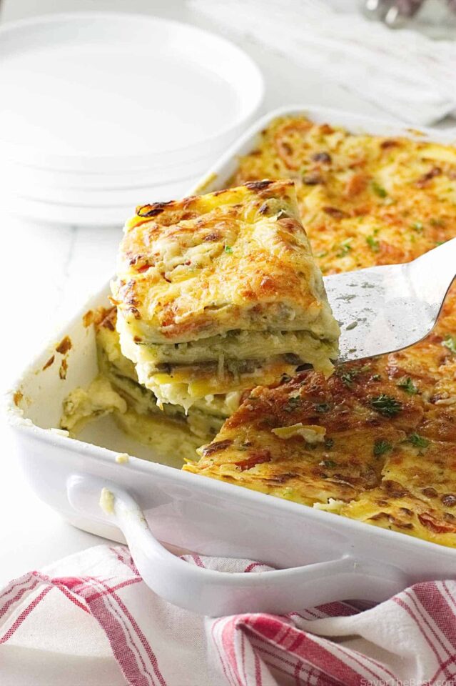 Vegetable Lasagna with White Sauce - Savor the Best
