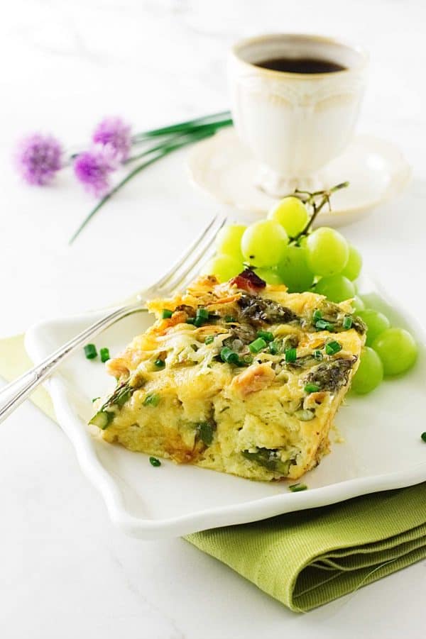AsparagusHam and Gouda Breakfast Strata Savor the Best