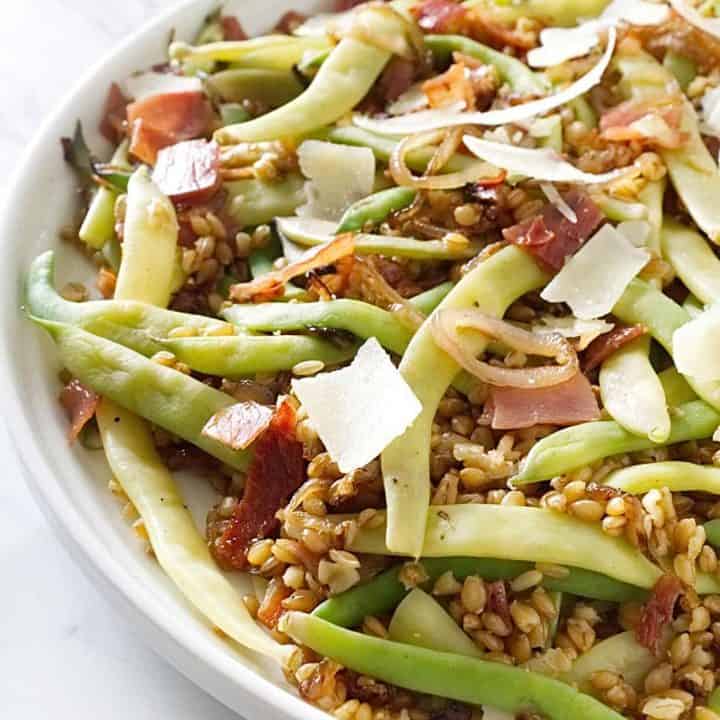 Dragon Tongue Beans with Pancetta and Farro - Savor the Best