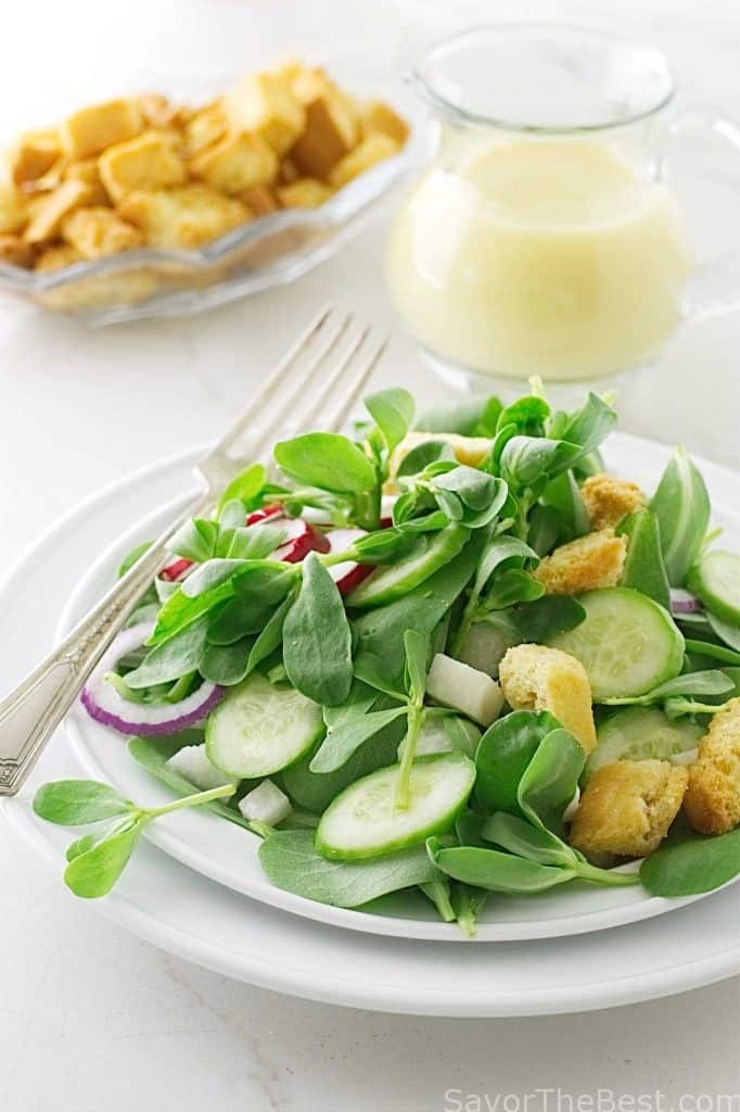 Garden Purslane Salad - Savor the Best