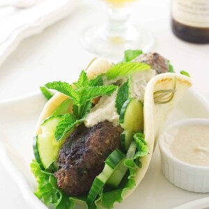 Grilled Lamb Kofta Kabab Sandwiches