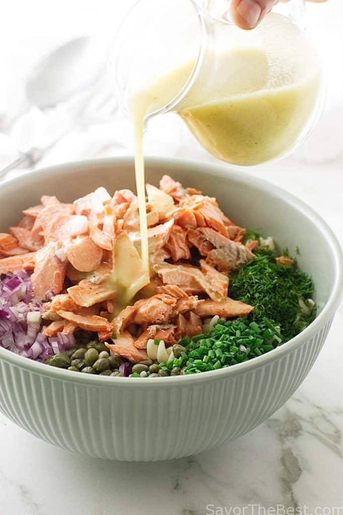 Salmon Salad with Spelt Pasta