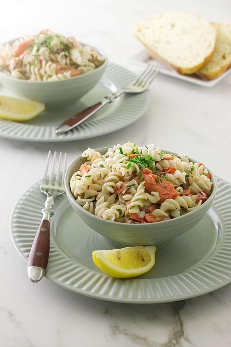 Spelt Pasta Salad with Salmon - Savor the Best