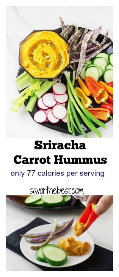 sriracha carrot hummus