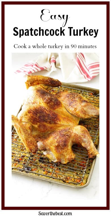 Spatchcock Turkey (or butterflied turkey) is a delicious, moist, beautifully browned bird and one of the easiest methods ever!