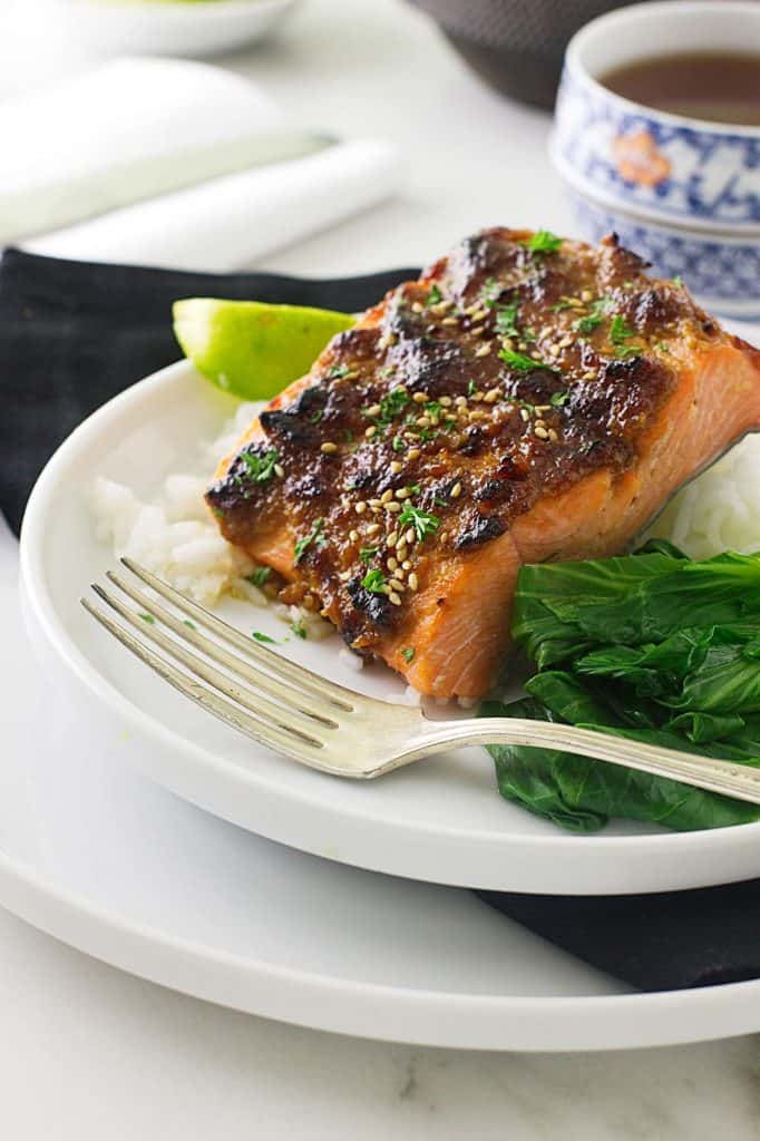 Red Miso-Hoisin Salmon