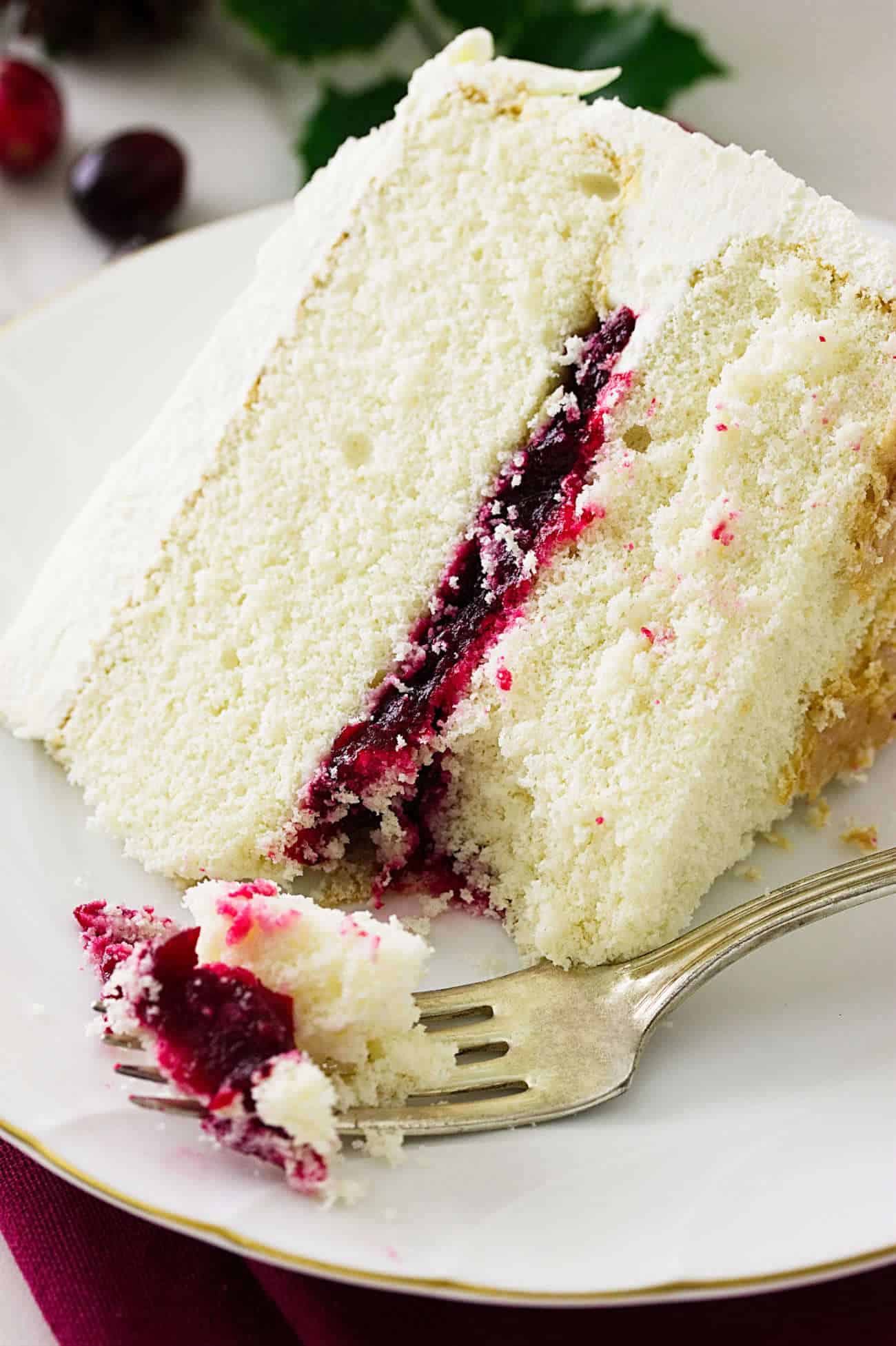Christmas Cranberry Layer Cake - Savor the Best