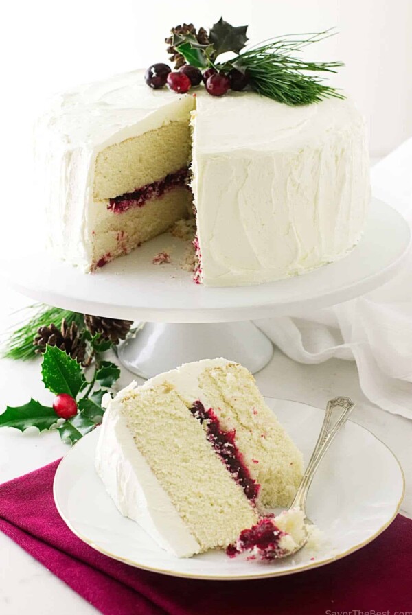 Christmas Cranberry Layer Cake