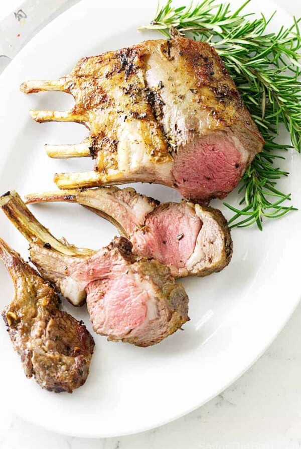 Garlic Rosemary Roasted Rack of Lamb