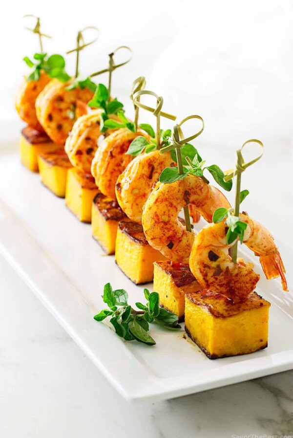 Garlic Shrimp and Butternut Party Bites