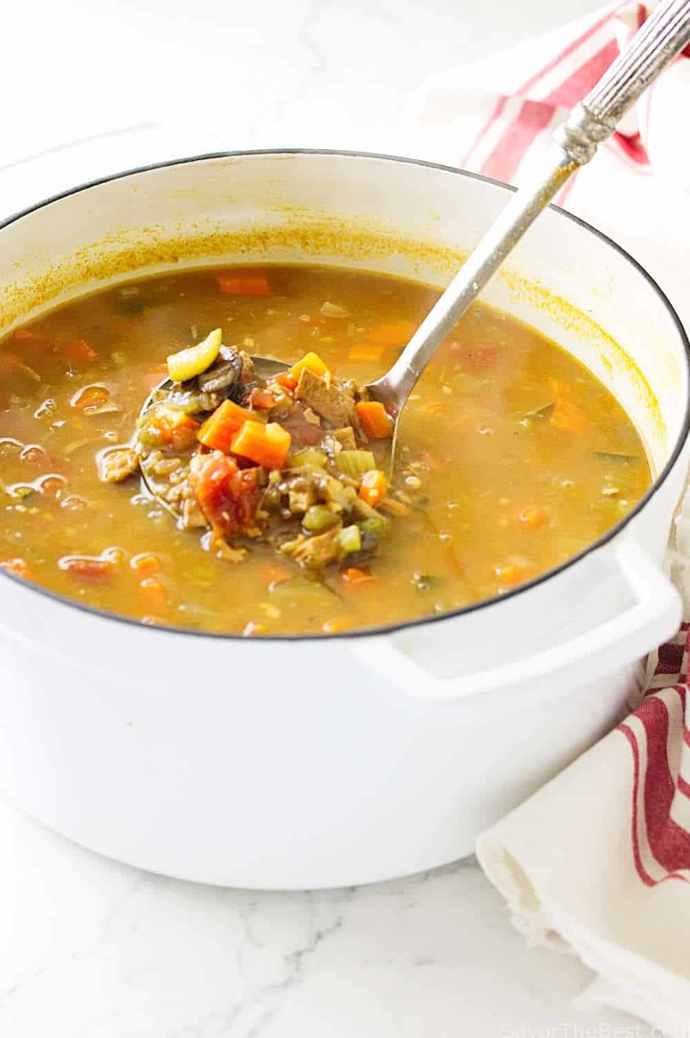 Turkey Vegetable Farro Soup - Savor the Best