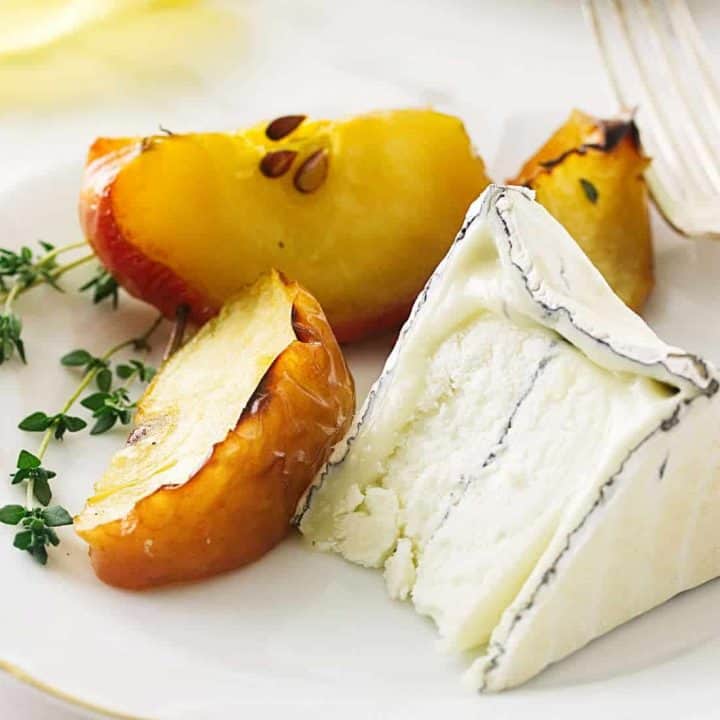 Roasted Apples and Aged Goat Cheese