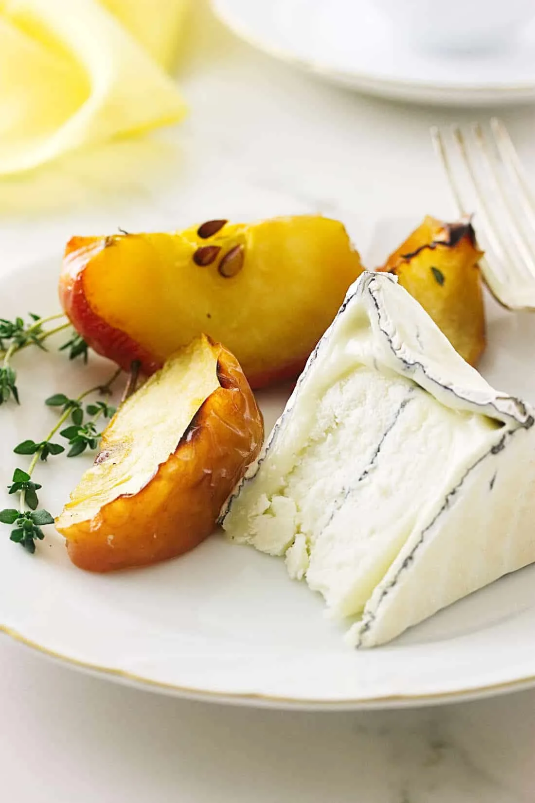 Roasted Apples and Aged Goat Cheese
