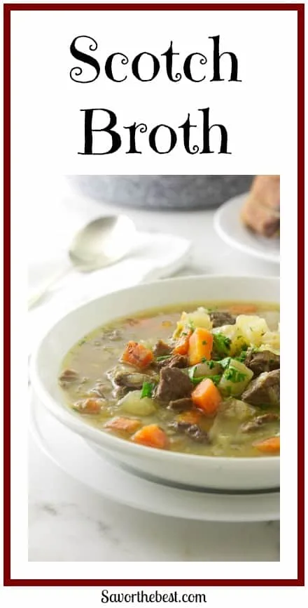 Scotland’s classic scotch broth is a soul-warming soup made with lamb, barley and root vegetables.