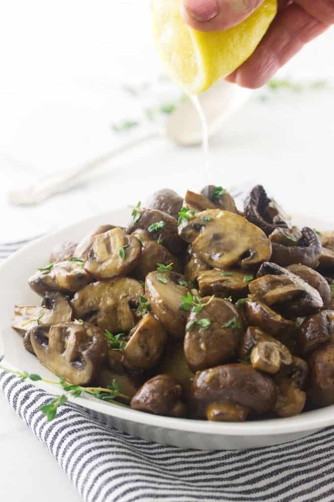 Roasted Garlic-Herb Mushrooms and Butternut Mash