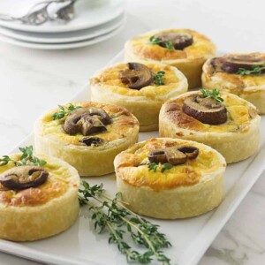 Mushroom Goat Cheese and Thyme Tartlette