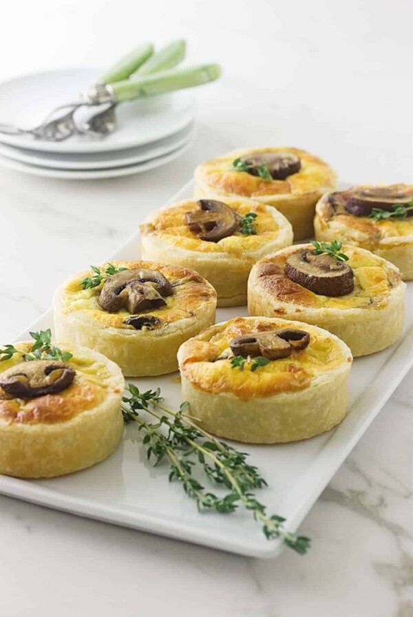 Mushroom Goat Cheese and Thyme Tartlette