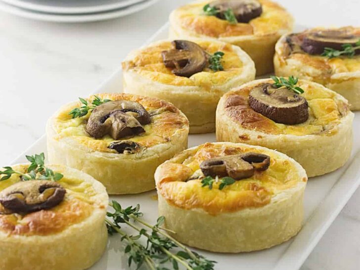 Mushroom Goat Cheese and Thyme Tartlette