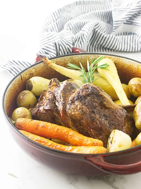 Slow-Roasted Lamb Shoulder and Root Vegetables