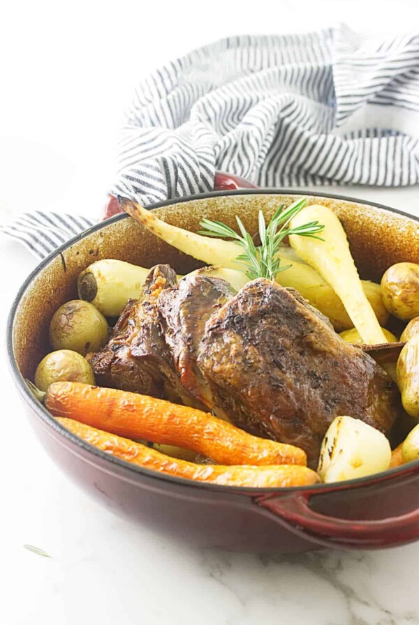 Slow-Roasted Lamb Shoulder and Root Vegetables