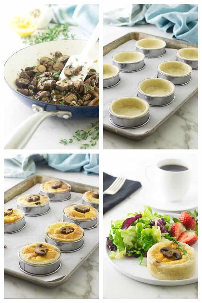 Mushroom, Goat Cheese and Thyme Tartlettes