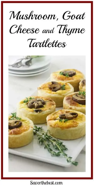 Mushroom, Goat Cheese and Thyme Tartlettes