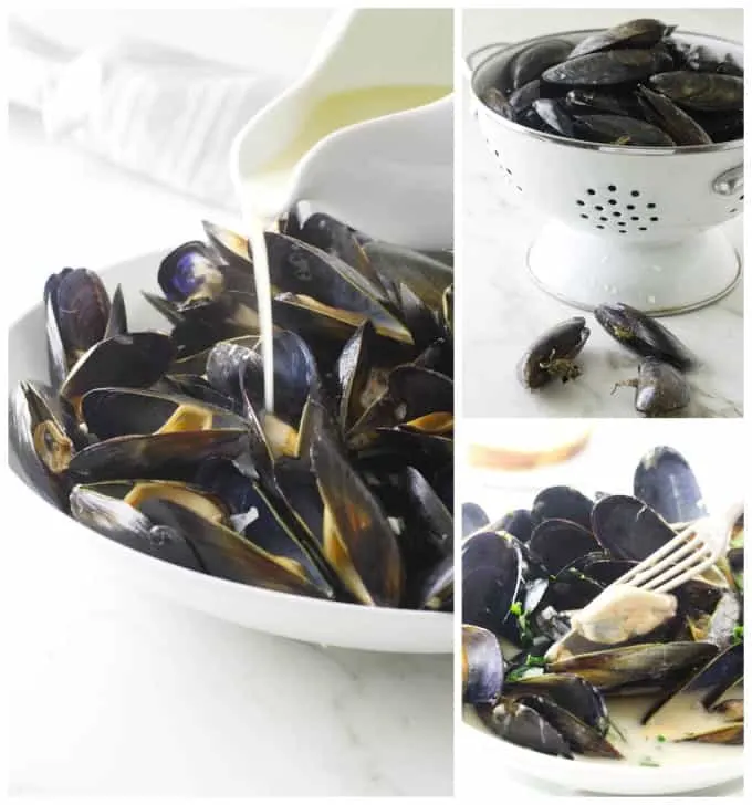 Mussels in Garlic Wine Sauce