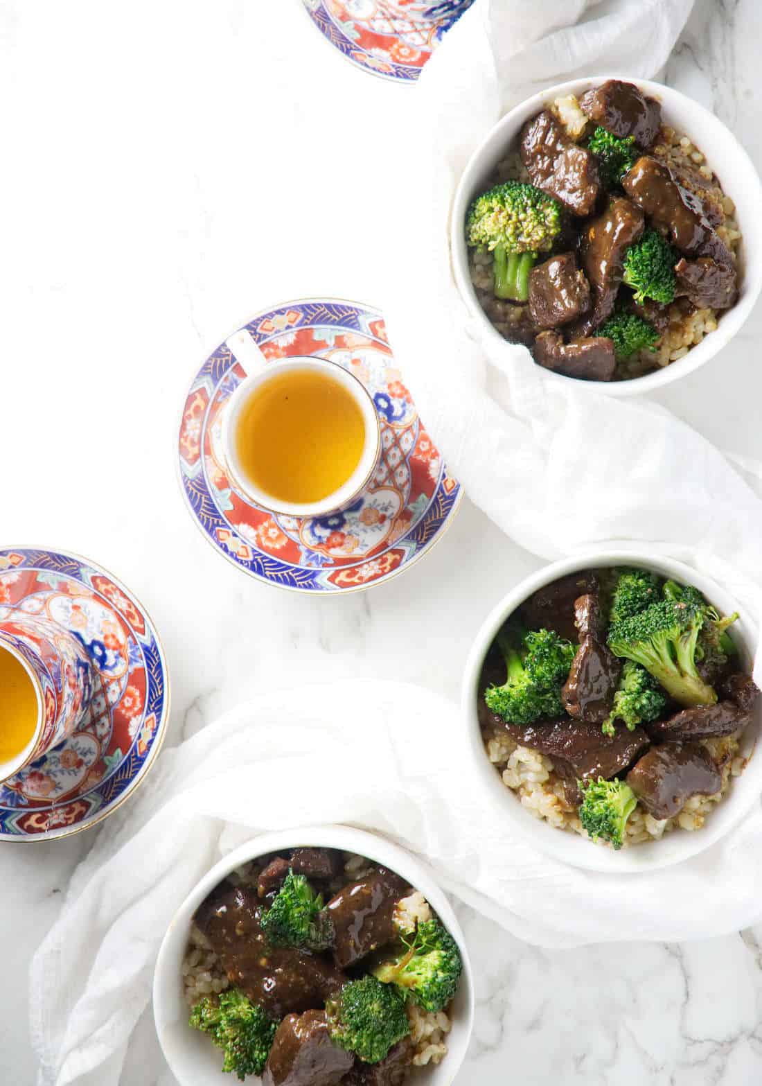 Venison and broccoli with oyster sauce