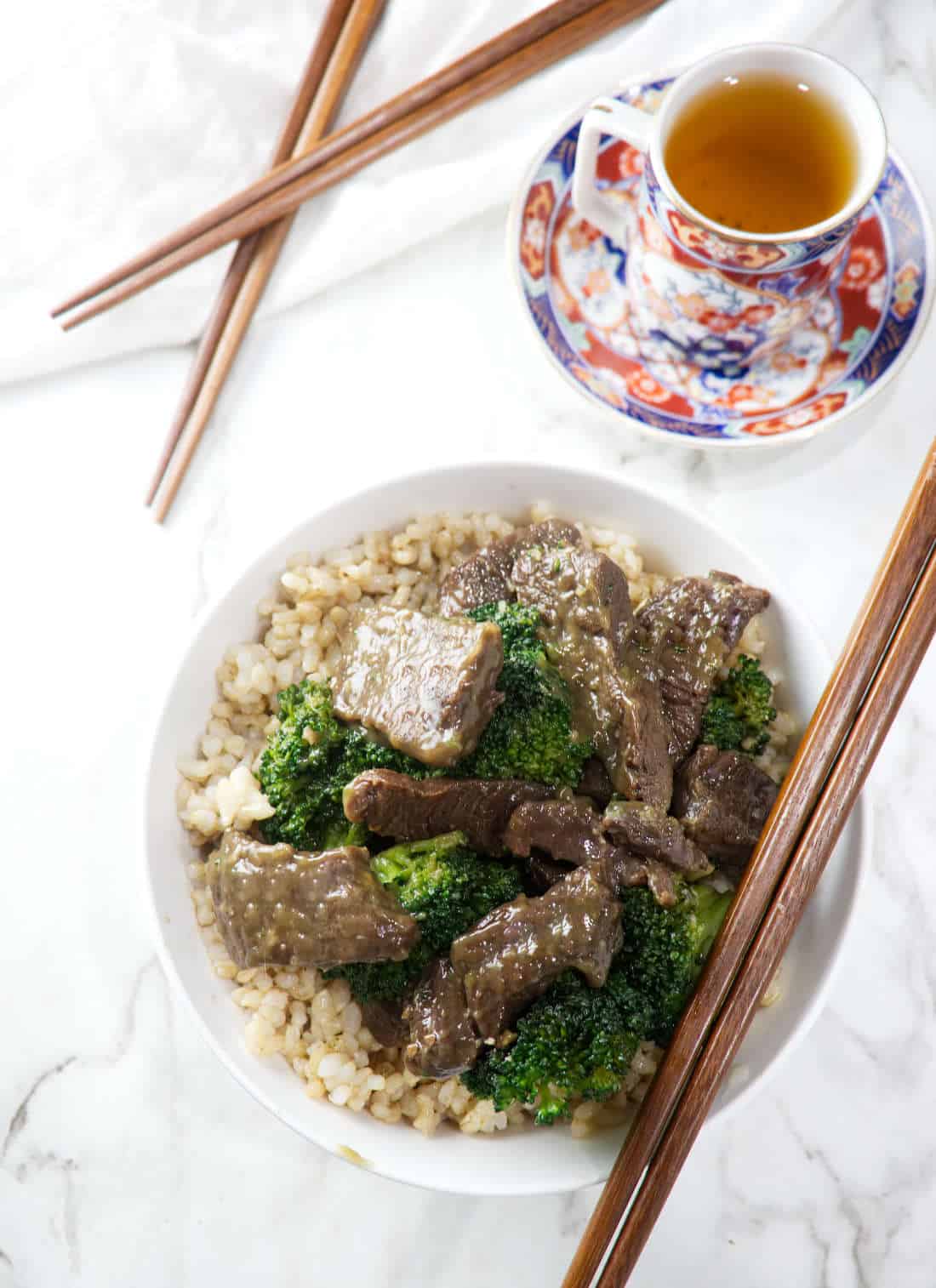 Venison and broccoli with oyster sauce