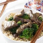 Venison and broccoli with oyster sauce