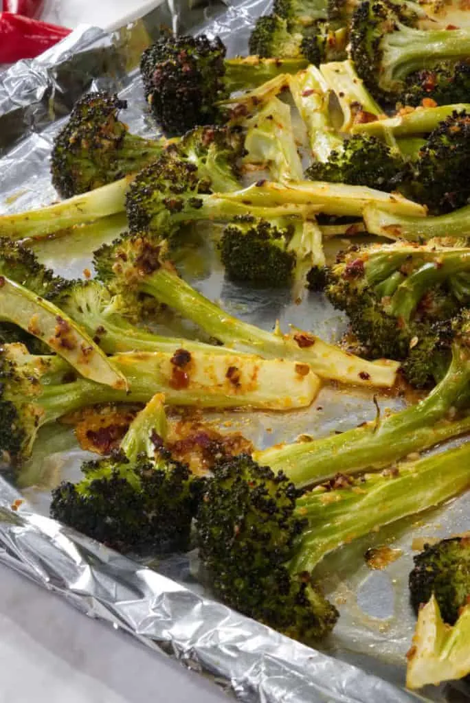 roasted lemon-chili broccoli