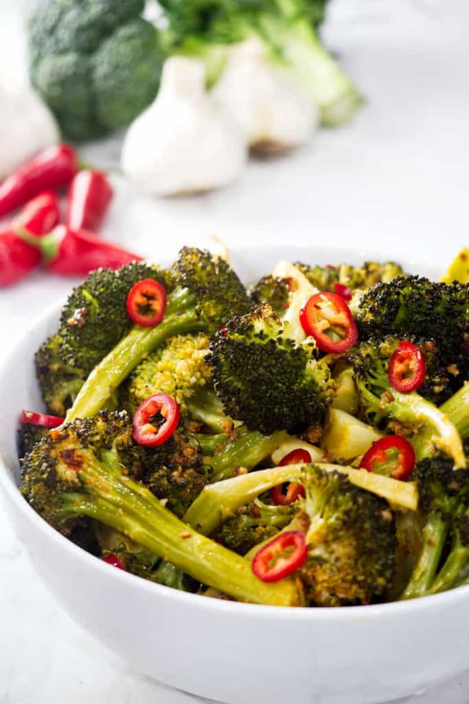 roasted lemon-chili broccoli